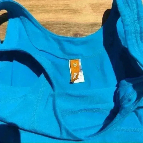 🎆 Lucy workout tank fitted blue size XS wide strap full length fitted yoga gym - Picture 5 of 10